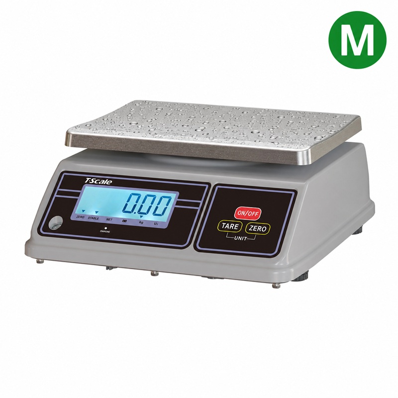 Voděodolná gastro váha TSCALE SW 15 kg IP65 s ověřením