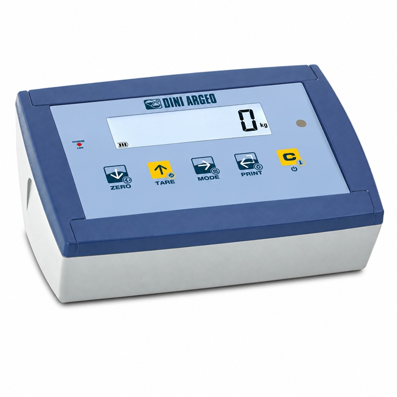 Vážní indikátor DINI ARGEO DFWXP, LCD 25 mm, IP65, RS-232, akumulátor