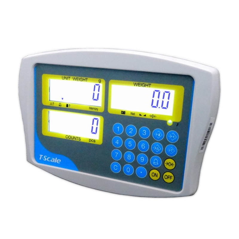 Vážní indikátor TSCALE KC pro počítání kusů, 3× LCD, IP54