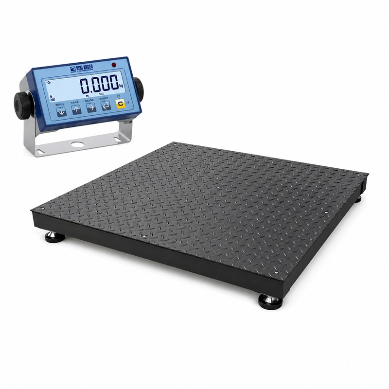 Ocelová podlahová váha 1000×1000 mm, 1500 kg / 500 g – DINI DFWL‑1010L