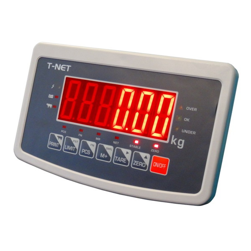 Vážní indikátor TSCALE VW-L, LED 48 mm, IP54, RS-232, akumulátor