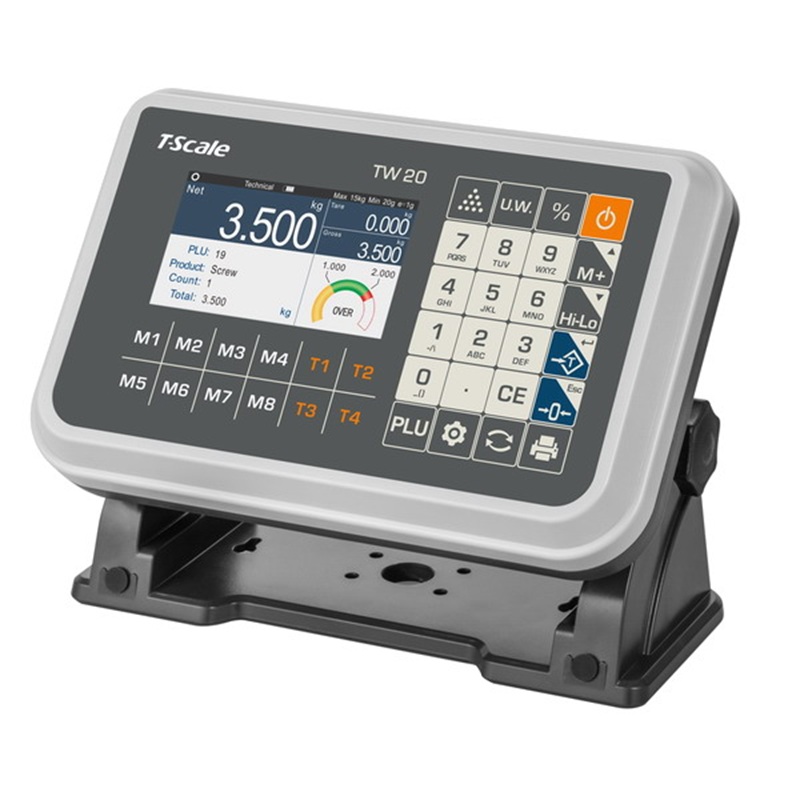Vážní indikátor TSCALE APOLLO TW20-DS, 4,3" barevný displej, čeština, RS-232, USB, LAN