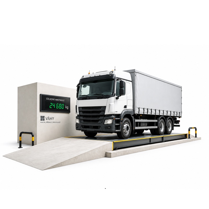 Automobilová mostní váha MAV-OS-3x9/30, 30 t, 3 × 9 m, dílek 10 kg