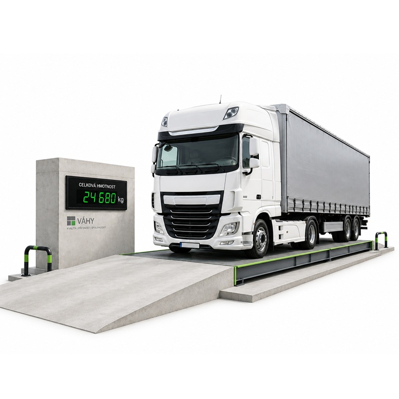 Automobilová mostní váha MAV1860, 30/60 t, 3 × 18 m, dílek 10/20 kg