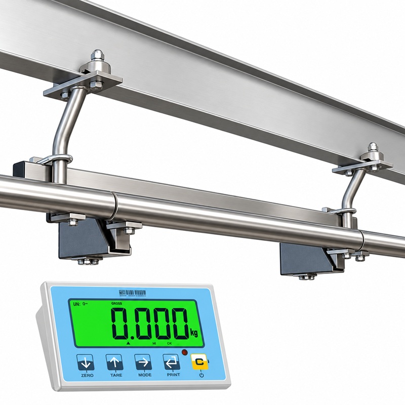 Jateční visutá váha LESAK V2T-T-600, 150 kg / 50 g, nerez, trubková dráha 600 mm