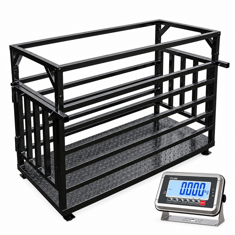 Klecová váha na prasata TS-BWSL, 150 kg / 50 g, 600 × 1500 mm, lakovaná