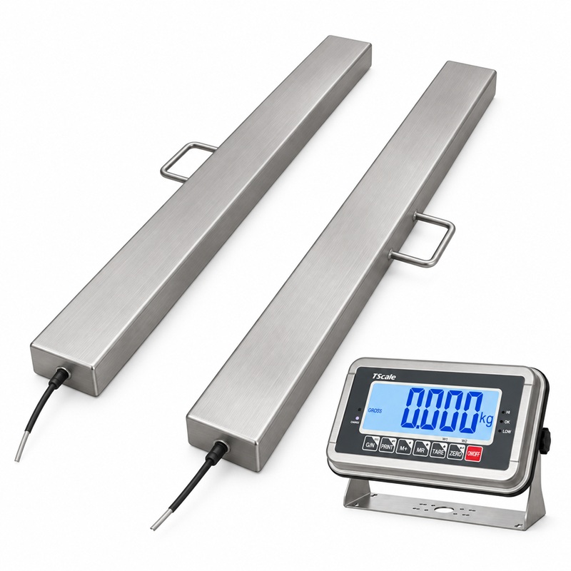 Nerezová paletová ližinová váha PLN30BWS1000, 3000 kg / 1000 g, 120 × 1000 mm, IP65