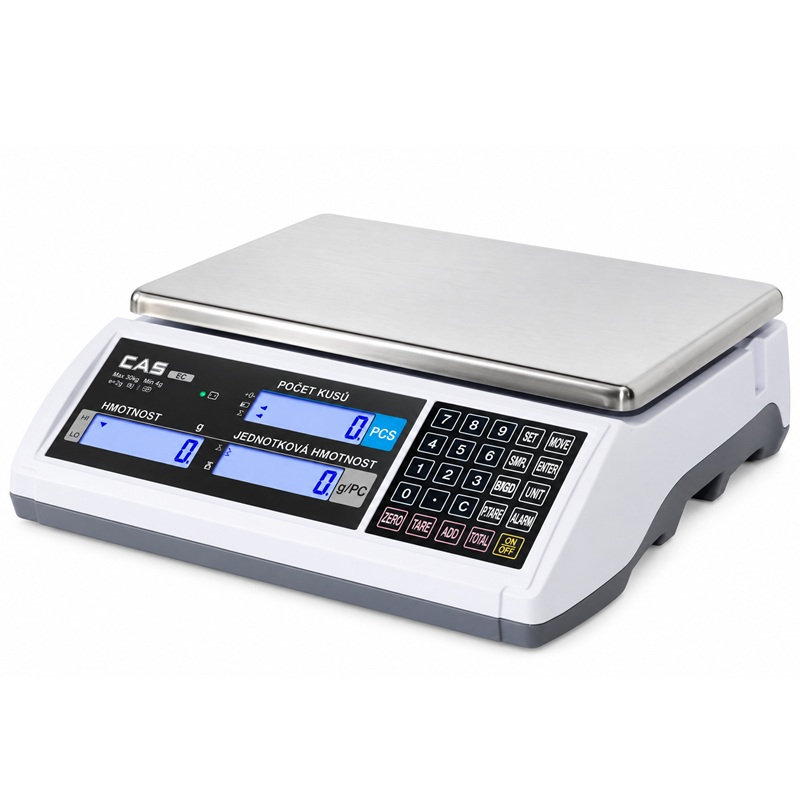 Počítací technologická váha CAS EC-H, 3 kg / 0,1 g, 300 × 215 mm, RS-232