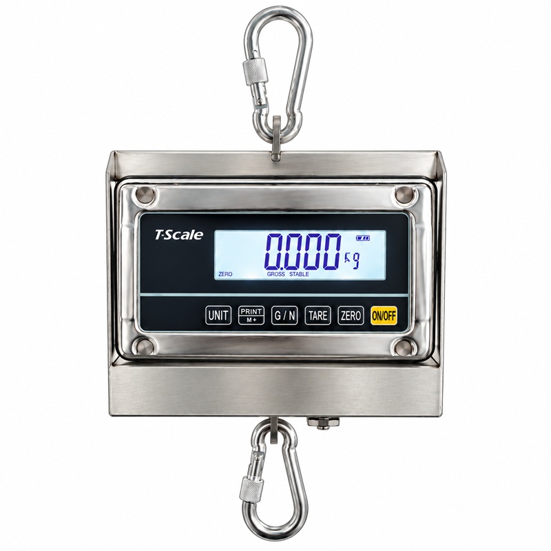 Nerezová voděodolná závěsná váha J1-RWS-IP, 60 kg / 20g, IP65, ověřitelná