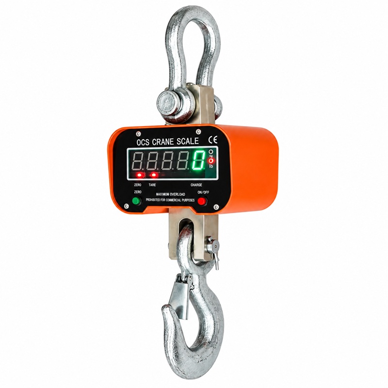 Jeřábová závěsná váha JEV-E, 10 t / 5 kg, zelený/červený LED displej, dálkové ovládání