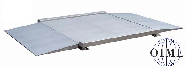 Váha nájezdová bez jednotky do 300kg, 1050x1050mm, nerez